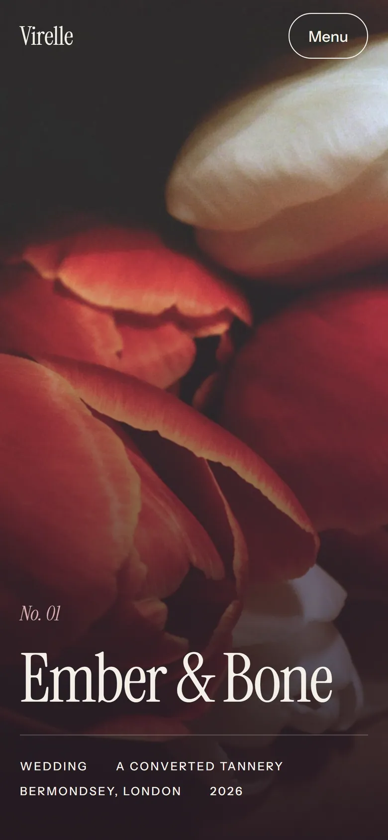 Virelle project page on a phone.
